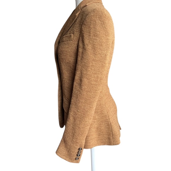 Ralph Lauren Wool Blazer Tan Camel (Size 2) Preppy Single-Breasted Jacket - Picture 6 of 7